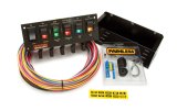 Painless Performance Switch Panels 50305 Panel, Aluminum, Black, 8.75 in. Wide, 3 in. Tall, Fused, Lighted, 6 Rocker Switches, Each thumbnail 2