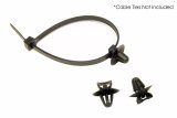 Painless Performance Cable Tie Clips 72010 Zip Mount, Clips, Universal, 1/4 in. Hole, Black, Set of 20 thumbnail 1
