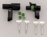 Painless Performance Weatherpack Connectors 70402 Connectors, 2-Wire Kit, Plastic, Black, Kit thumbnail 2
