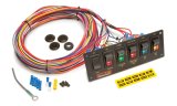 Painless Performance Switch Panels 50406 Panel, Aluminum, Black, 8.25 in. Wide, 3 in. Tall, Lighted, 6 Rocker Switches, Each thumbnail 2