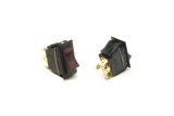 Painless Performance Replacement Rocker Switches 80403 Switch, Rocker, Constant, Universal, Plastic, Black, 15 Amps, Red Light, Each thumbnail 1
