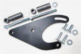 Borgeson Power Steering Pump Brackets 802413 Bracket, Saginaw P Series, Driver Side, Cylinder Head Mount, Steel, Black, Ford, Kit thumbnail 1