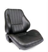 Procar Rally Lowback Series 1050 Black Vinyl Seat 80-1050-51R Seat, 1050, Lowback, Cover, Lever Recline, Passenger Side, Each thumbnail 1