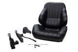 Procar Rally Lowback Series 1050 Black Vinyl Seat 80-1050-51R Seat, 1050, Lowback, Cover, Lever Recline, Passenger Side, Each thumbnail 2