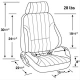 Procar Rally Series 1000 Beige Vinyl Seat 80-1000-54R Seat, 1000, Reclining, Passenger Side, Vinyl, Beige, Each thumbnail 2