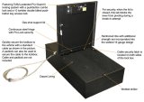 Tuffy Tactical Gear Security Lockboxes 253-01 Security, Lock-Box Combo Lock, Angled Lid, Powdercoated, Black, 20"W x 36"L x 9" H, Each thumbnail 1