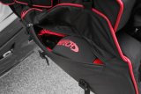 Hypertech Lower Front Door Storage Bags 3001009 Cargo Carrier, Bag, with Knee Pad, Driver Door, Black/Red, Polaris, Each thumbnail 2