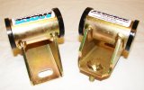 M.O.R.E. Motor Mounts and Inserts JM25840Z 87-95 / YJ 6-Cylinder engines zinc plated gold BombProof thumbnail 1