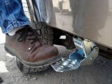 M.O.R.E. Hide-A-Steps YJST Side Step, Hide-A-Step, Retractable, Steel, Zinc Plated, Lowers 11 in., Jeep, Each thumbnail 1