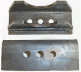 M.O.R.E. Leaf Spring Perches 98102 Mounts, Steel, 2.5 in. Wide, 7 in. Long, Dana 44, Jeep, Pair thumbnail 2