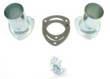Patriot Collector Reducers with 3 Inch Outlet H7245 Header Reducers, Steel, Zinc Plated, 3-Bolt, 3.50 in. Diameter, Composite Gaskets, Pair thumbnail 1