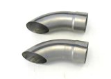 Patriot Exhaust Turnouts Round/Turndown, Natural 3.50 Inch Tip H3815 Tips, Turnouts, Clamp-on, Turndown Slant, Steel, Natural, 3.500 in. Inlet Diameter, 3.500 in. Outlet, 9.000 in. Length, Pair thumbnail 1