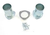 Patriot Collector Reducers with 3 Inch Outlet H7244 Header Reducers, Steel, Zinc Plated, 3-Bolt, 3.00 in. Diameter, Composite Gaskets, Pair thumbnail 2