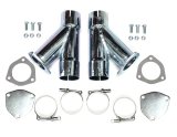 Patriot 2.5 Inch Exhaust Cutouts Kit H1130 Cutout, Manual, Steel, Zinc Plated, Clamp-On, 2.500 in. Diameter, Pair thumbnail 1