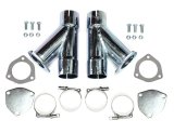 Patriot 2.5 Inch Exhaust Cutouts Kit H1130 Cutout, Manual, Steel, Zinc Plated, Clamp-On, 2.500 in. Diameter, Pair thumbnail 3