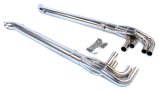 Patriot Chrome Lake Pipes H1165 Exhaust, Pipe 4, Steel, Chrome, Four 2 in. Diameter Inlets/One Functional, 3.5 in. Pipe, 63 in. Long, Kit thumbnail 4