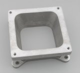 Dart Carburetor Adapters 62100007 Adapter, Aluminum, Natural, Dominator to Square Bore 4-Barrel Manifold, 2 in. Thick, Kit thumbnail 1