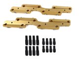 Dart Stud Girdles 64110001 Rocker Arm Girdle, Aluminum, Gold Anodized, 7/16 in.-20 Thread, Chevy, Big Block, Kit thumbnail 1