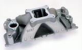 Dart Single Plane Intake Manifolds 42421002 Manifold, Plane, Aluminum, Natural, Dominator Flange, Chevy, Small Block, Each thumbnail 1