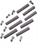 Taylor Spark Plug Boot and Terminal Kits 46083 Boots Terminals, Gray, Straight Boots, 8mm, Set of 8 thumbnail 1
