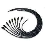 Taylor Spiro-Pro Spark Plug Wire Sets 73055 Wires, Spiro-Pro, 8mm, Black, Straight Boots, Universal, L8/V8, Set thumbnail 1