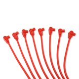 Taylor Spiro-Pro Spark Plug Wire Sets 74228 Wires, Spiro-Pro, 8mm, Red, 90 Degree Boots, Chevy, GMC, 5.0/5.7L, V8, Set thumbnail 2