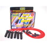 Taylor Spiro-Pro Spark Plug Wire Sets 74207 Wires, Spiro-Pro, 8mm, Red, 90/180 Degree Boots, GM, V8, Set thumbnail 2