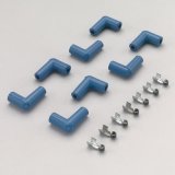 Taylor Spark Plug Boot and Terminal Kits 46061 Boots Terminals, Blue, 90 Degree Boots, 8mm, Set of 8 thumbnail 2