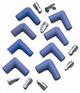 Taylor Spark Plug Boot and Terminal Kits 46061 Boots Terminals, Blue, 90 Degree Boots, 8mm, Set of 8 thumbnail 3