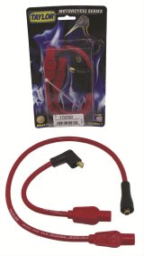 Taylor Spiro-Pro Spark Plug Wire Sets 10232 Wires, 8mm, Red Wire, Spiral Core, Pair thumbnail 1