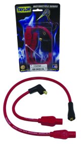 Taylor Spiro-Pro Spark Plug Wire Sets 10232 Wires, 8mm, Red Wire, Spiral Core, Pair thumbnail 4