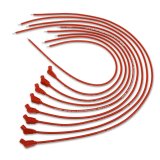 Taylor 8mm Pro Wire Universal Spark Plug Sets 70253 Wires, Wire, Resistor Core, RFI Suppression, 8mm, Red, 135 Degree Boots, Universal, L8/V8, Set thumbnail 1