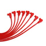 Taylor Spiro-Pro Spark Plug Wire Sets 73251 Wires, Spiro-Pro, 8mm, Red, 90 Degree Boots, Universal, L8/V8, Set thumbnail 2