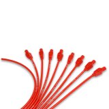 Taylor Spiro-Pro Spark Plug Wire Sets 73255 Wires, Spiro-Pro, 8mm, Red, Straight Boots, Universal, L8/V8, Set thumbnail 1