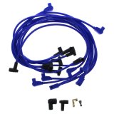 Taylor Spiro-Pro Race-Fit Spiro-Wound Core Spark Plug Wire Sets 76630 Wires, Race-Fit, 8mm, Blue, 90 Degree Boots, Chevy, Small Block, Under Headers, Set thumbnail 1