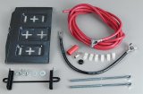 Taylor Battery Relocation Kits 48000 Kit, Black Tray, 2-Gauge Cables, Terminals, Hold-Down Hardware, Grommets, Cable Clamps, Kit thumbnail 1