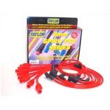 Taylor Spiro-Pro Spark Plug Wire Sets 74276 Wires, Spiro-Pro, 8mm, Red, Straight Boots, Dodge, Jeep, 5.2, 5.9L, V8, Set thumbnail 2