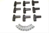 Taylor Distributor and Coil Boot Terminal Kits 46055 Boots Terminals, Black, HEI, 90 Degree Boots, 8mm, Set of 9 thumbnail 1