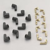 Taylor Distributor and Coil Boot Terminal Kits 46057 Boots Terminals, Black, Socket, 90 Degree Boots, 8mm, Set of 10 thumbnail 2