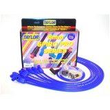Taylor Spiro-Pro Race-Fit Spiro-Wound Core Spark Plug Wire Sets 76628 Wires, Race-Fit, 8mm, Blue, 90 Degree Boots, Chevy, Small Block, V8, Set thumbnail 2