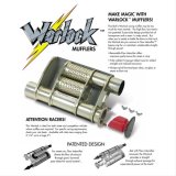 Flowtech Warlock Bypass Series Steel 2.5 Inch Muffler 50552FLT Muffler, Warlock, 2 1/2 in. Inlet/Dual 2 1/2 in. Outlet, Steel, Gray, Each thumbnail 2