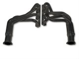 Flowtech Headers 12500FLT Headers, Long Tube, One Piece, 1.5 in. Primary, 3.0 in. Collector, 18 Gauge Steel, 3 Bolt Collector Flange, Painted Temporary Black, Ford, 302, Pair thumbnail 1