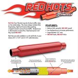 Flowtech Red Hots Steel 2.5 Inch Muffler 50252FLT Muffler, Hots, 2 1/2 in. Inlet/2 1/2 in. Outlet, Steel, Each thumbnail 2