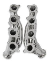 Flowtech Coyote Turbo Headers 12153FLT Headers, Forward Facing Turbo, V-Band Flanges, 304 Stainless Steel, Polished, Ford, Modular V8, Coyote, Pair thumbnail 3