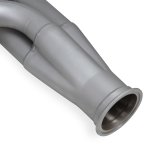 Flowtech LS Turbo Headers 31537FLT Headers, Turbo, Forward and Up, Stainless Steel, Silver Ceramic Coated, 3.00 in. Collector Diameter, Round Port, Chevrolet, Small Block LS, Pair thumbnail 1