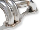 Flowtech Headers 11570FLT Headers, Turbo, Up and Forward, 304 Stainless Steel, Polished, 1.750 in. Primary, 2.50 in. V-Band Collector, Chevrolet, Small Block Gen I, Pair thumbnail 3
