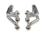 Flowtech Headers 11570FLT Headers, Turbo, Up and Forward, 304 Stainless Steel, Polished, 1.750 in. Primary, 2.50 in. V-Band Collector, Chevrolet, Small Block Gen I, Pair thumbnail 6