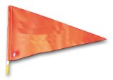 Hardline Products Safety Flags F-1 Flag, Triangular, Orange, 84 in. Length, Each thumbnail 2