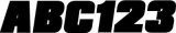 Hardline Products Factory Matched Series 350EC Decals BLK350EC Decals, 350EC, Number/Letter Combos, Vinyl, Black, 2 in Width, 3 in Length, Kit thumbnail 1