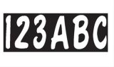 Hardline Products Factory Matched Series 200 Decals WHI200EC Decals, 200, Number/Letter Combos, Vinyl, White, 2 in Width, 3 in Length, Kit thumbnail 1